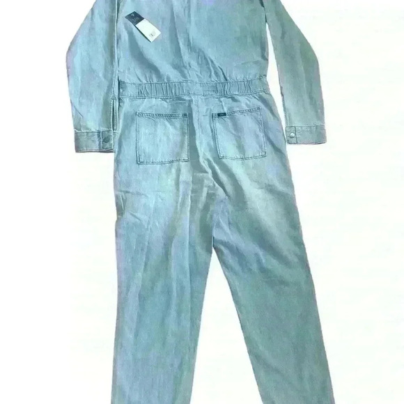 Lee Union-Alls Denim Coveralls Light Wash Long Sleeve Zip Up Barely Blue Small - Picture 10 of 12